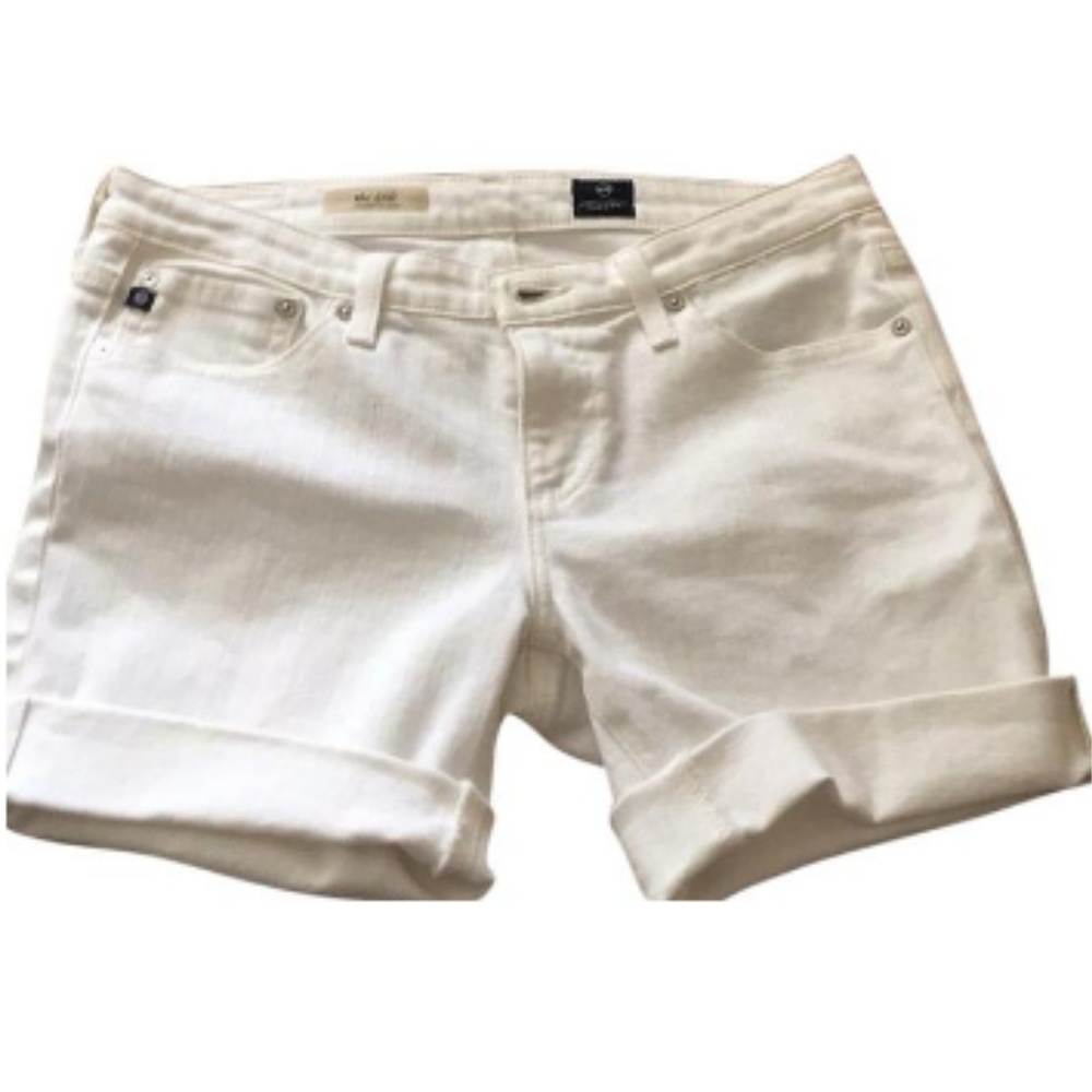 AG Adriano Goldschmied White Stilt Denim Shorts